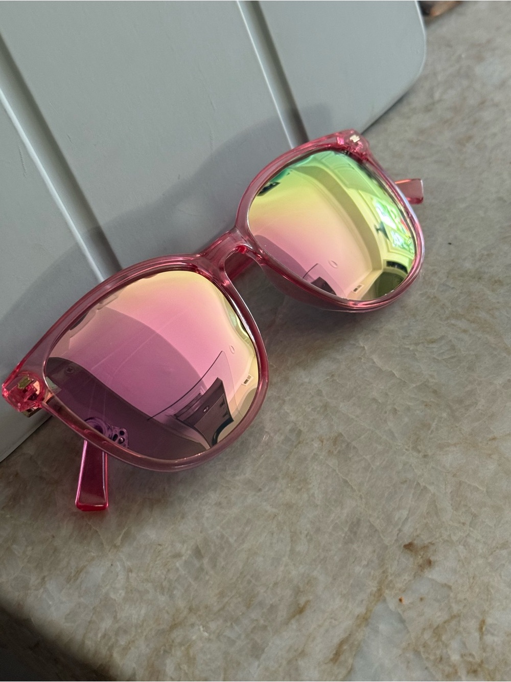 Pink Mirrored Lens Sunglasses
